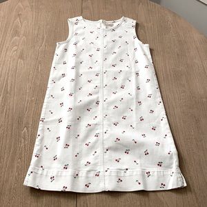 Jcrew crewcuts cherries dress white denim